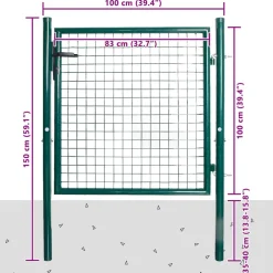 vidaXL Enkele deur 100x100 cm gepoedercoat staal