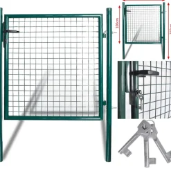 vidaXL Enkele deur 100x100 cm gepoedercoat staal