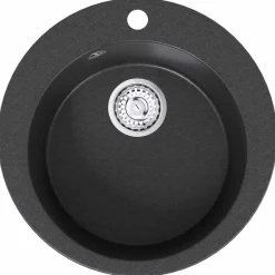 vidaXL Enkele keukenspoelbak Graniet 50,5 x 29 cm Grafiet