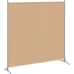 vidaXL Enkele Paneel Kamerverdeler Beige 175 x 180 cm Stof
