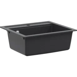 vidaXL Enkele spoelbak Graniet 60 x 51 x 30.5 cm Grafiet