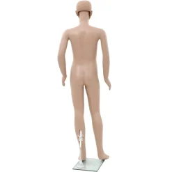 vidaXL Etalagepop kind met glazen voet 140 cm beige
