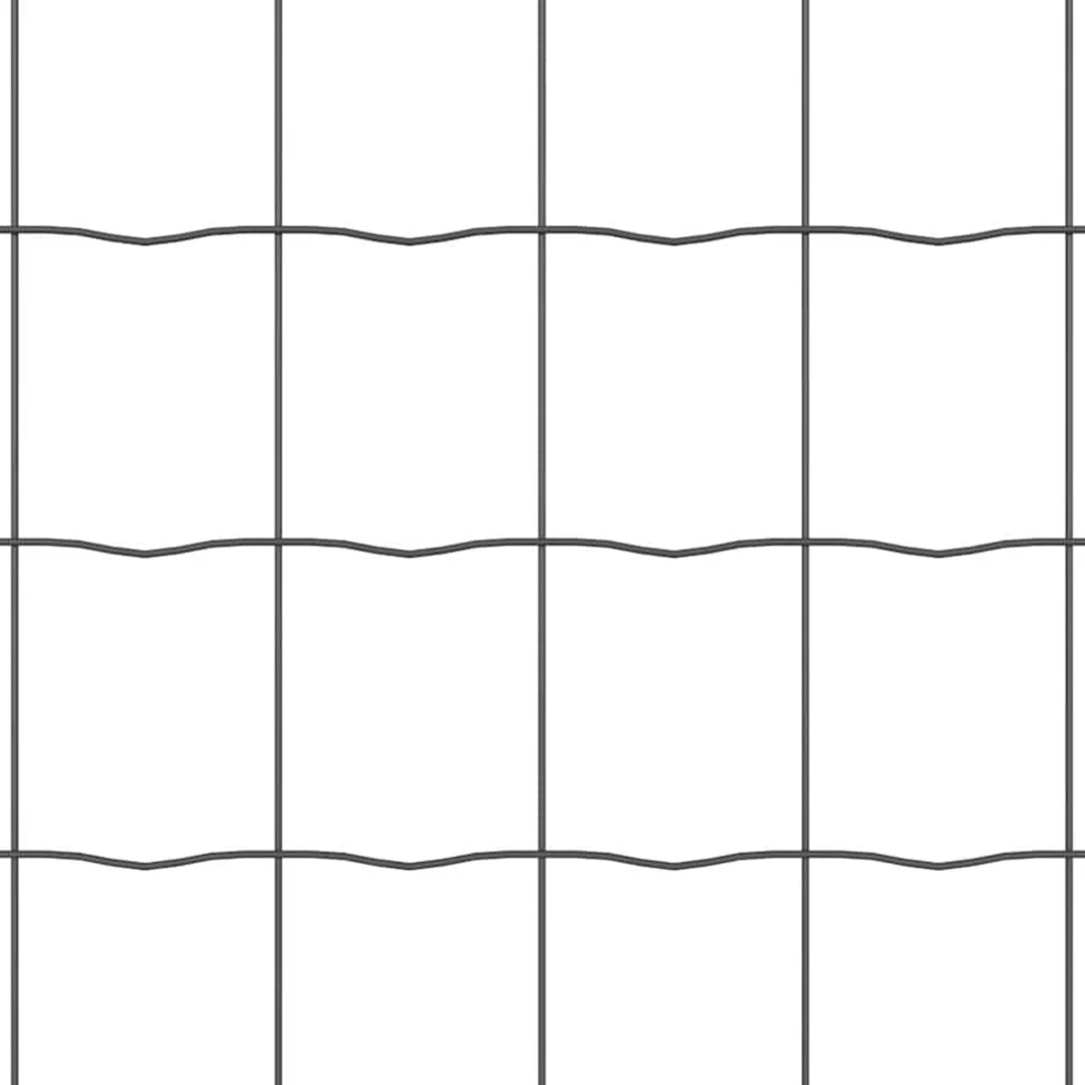 vidaXL Euro-hek met grondbevestiging 10 x 0,8 m PVC-Coated Staal Grijs