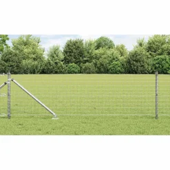 vidaXL Euro-hek met grondpennen 10 x 0,4 m Gegalvaniseerd staal Mesh