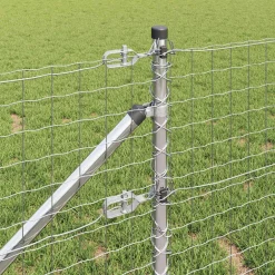 vidaXL Euro-hek met grondpennen 10 x 0,4 m Gegalvaniseerd staal Mesh