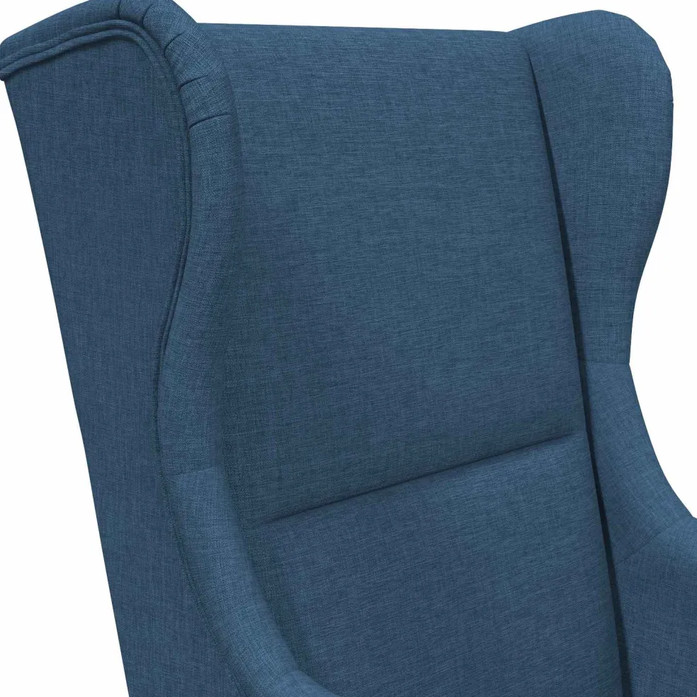 vidaXL Fauteuil Blauw Stof
