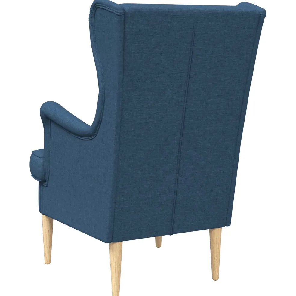 vidaXL Fauteuil Blauw Stof