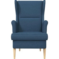 vidaXL Fauteuil Blauw Stof