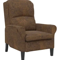 vidaXL Fauteuil Bruin Nep Leer