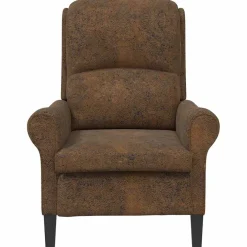 vidaXL Fauteuil Bruin Nep Leer