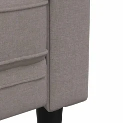 vidaXL Fauteuil Chesterfield-stijl stof taupe