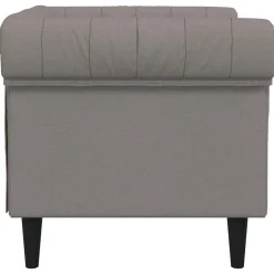 vidaXL Fauteuil Chesterfield-stijl stof taupe