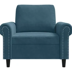 vidaXL Fauteuil 60 cm fluweel blauw