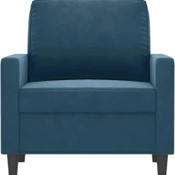 vidaXL Fauteuil 60 cm fluweel blauw