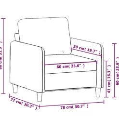 vidaXL Fauteuil 60 cm fluweel bruin