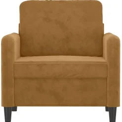 vidaXL Fauteuil 60 cm fluweel bruin