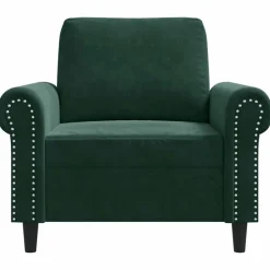 vidaXL Fauteuil 60 cm fluweel donkergroen