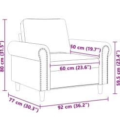 vidaXL Fauteuil 60 cm fluweel donkergroen