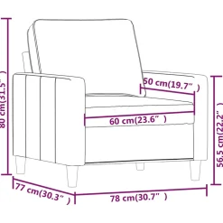 vidaXL Fauteuil 60 cm fluweel geel