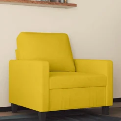 vidaXL Fauteuil 60 cm fluweel geel