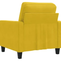 vidaXL Fauteuil 60 cm fluweel geel