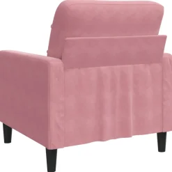 vidaXL Fauteuil 60 cm fluweel roze