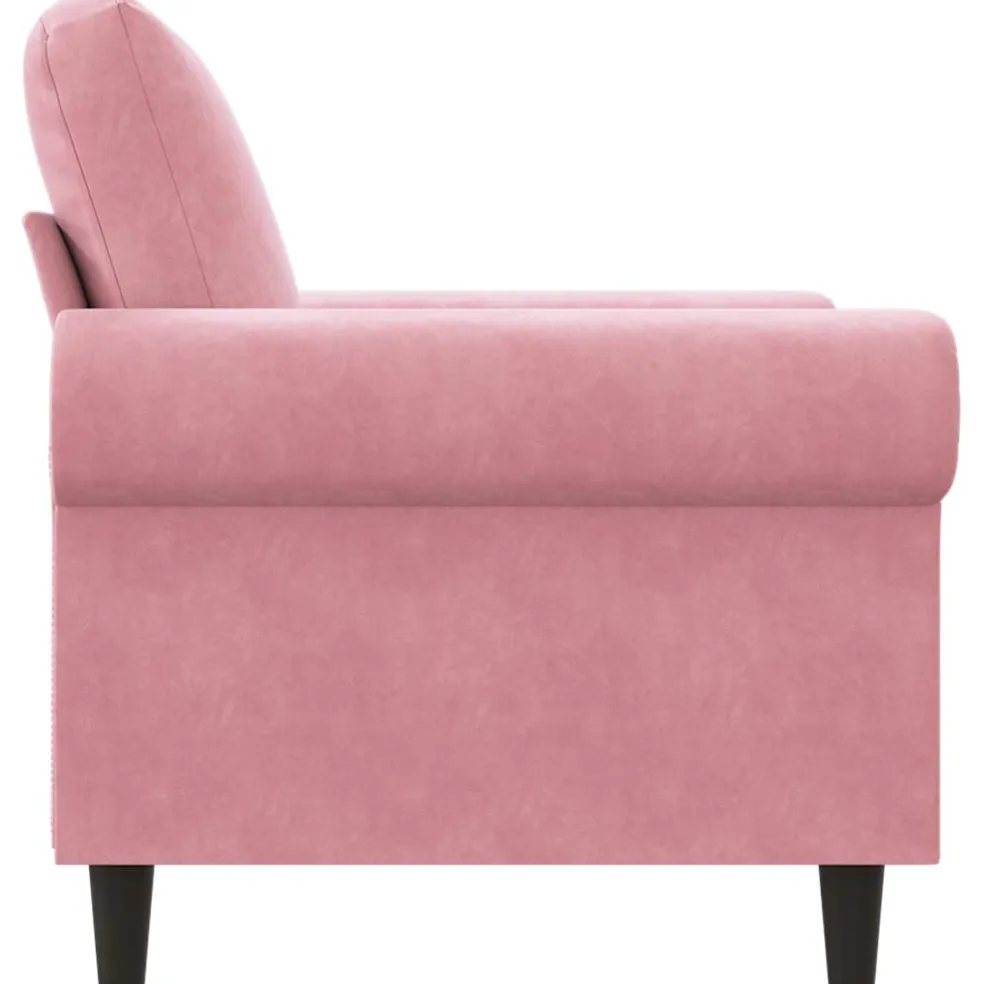 vidaXL Fauteuil 60 cm fluweel roze