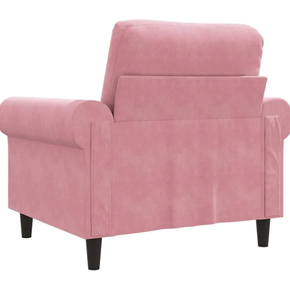 vidaXL Fauteuil 60 cm fluweel roze