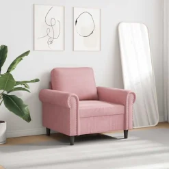 vidaXL Fauteuil 60 cm fluweel roze