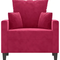 vidaXL Fauteuil 60 cm fluweel wijnrood