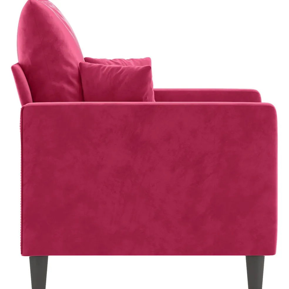vidaXL Fauteuil 60 cm fluweel wijnrood
