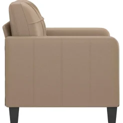 vidaXL Fauteuil 60 cm kunstleer cappuccinokleurig