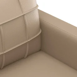 vidaXL Fauteuil 60 cm kunstleer cappuccinokleurig