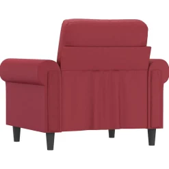 vidaXL Fauteuil 60 cm kunstleer wijnrood