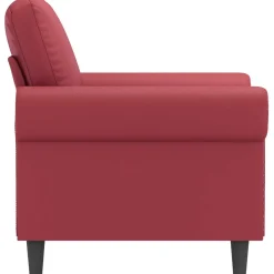 vidaXL Fauteuil 60 cm kunstleer wijnrood