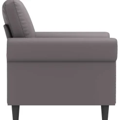 vidaXL Fauteuil 60 cm kunstleer grijs