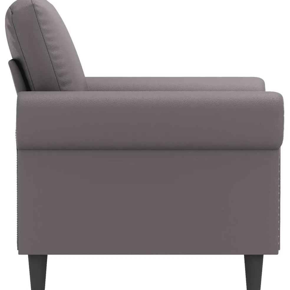 vidaXL Fauteuil 60 cm kunstleer grijs
