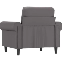 vidaXL Fauteuil 60 cm kunstleer grijs