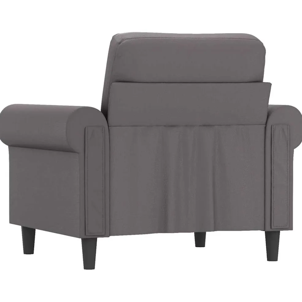 vidaXL Fauteuil 60 cm kunstleer grijs