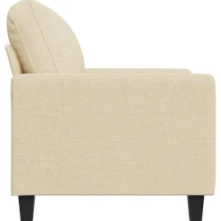 vidaXL Fauteuil 60 cm stof crèmekleurig