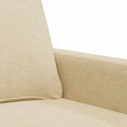 vidaXL Fauteuil 60 cm stof crèmekleurig
