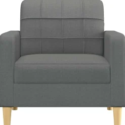vidaXL Fauteuil 60 cm stof donkergrijs