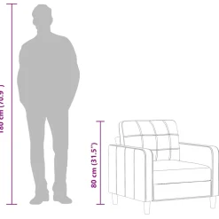 vidaXL Fauteuil 60 cm stof donkergrijs
