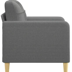 vidaXL Fauteuil 60 cm stof donkergrijs