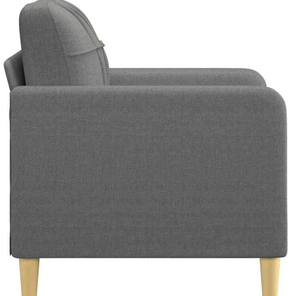 vidaXL Fauteuil 60 cm stof donkergrijs