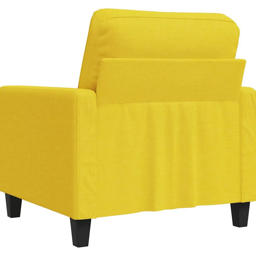 vidaXL Fauteuil 60 cm stof lichtgeel