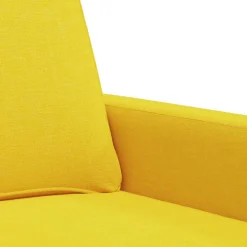vidaXL Fauteuil 60 cm stof lichtgeel