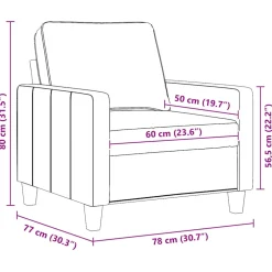 vidaXL Fauteuil 60 cm stof lichtgeel
