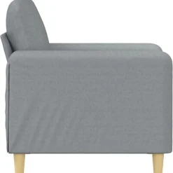 vidaXL Fauteuil 60 cm stof lichtgrijs