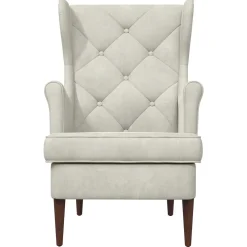 vidaXL Fauteuil Crèmekleurig Fluweel
